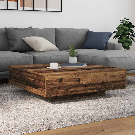 Salontafel Oudhout 100 x 100 x 31 cm Bewerkt hout is nu te koop bij PeponiXL, paradijselijk wonen!