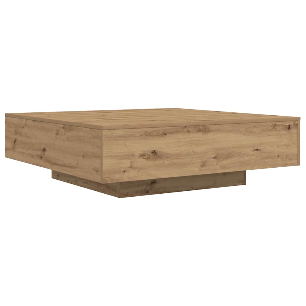 Salontafel Artisan Eiken 100 x 100 x 31 cm Bewerkt hout is nu te koop bij PeponiXL, paradijselijk wonen!