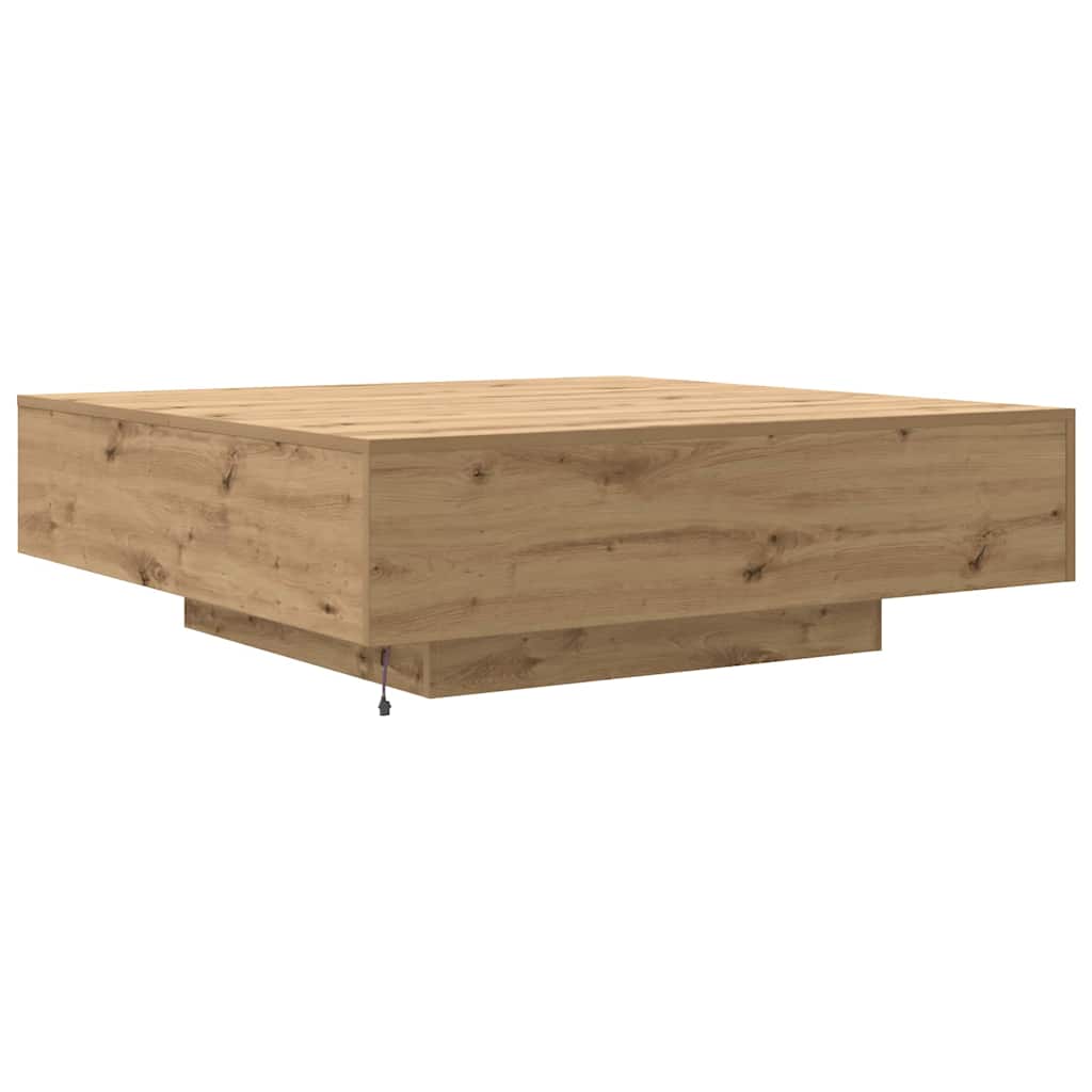 Salontafel Artisan Eiken 100 x 100 x 31 cm Bewerkt hout is nu te koop bij PeponiXL, paradijselijk wonen!