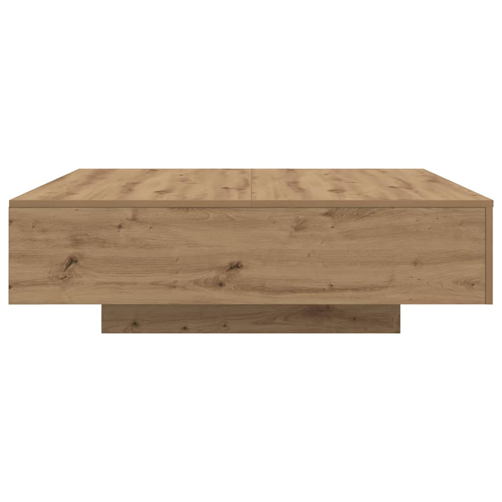 Salontafel Artisan Eiken 100 x 100 x 31 cm Bewerkt hout is nu te koop bij PeponiXL, paradijselijk wonen!