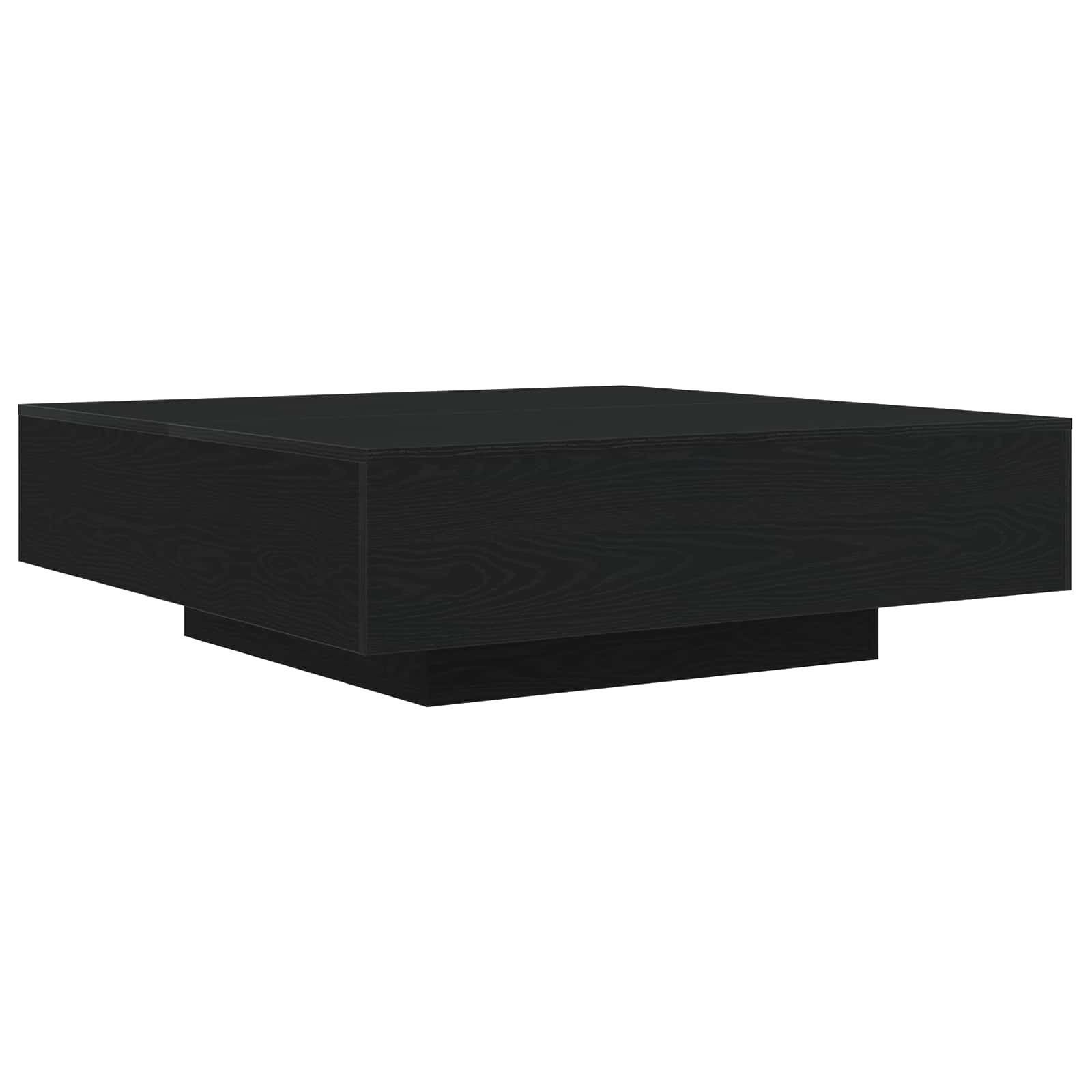 Salontafel Zwart Eiken 100 x 100 x 31 cm Bewerkt hout is nu te koop bij PeponiXL, paradijselijk wonen!