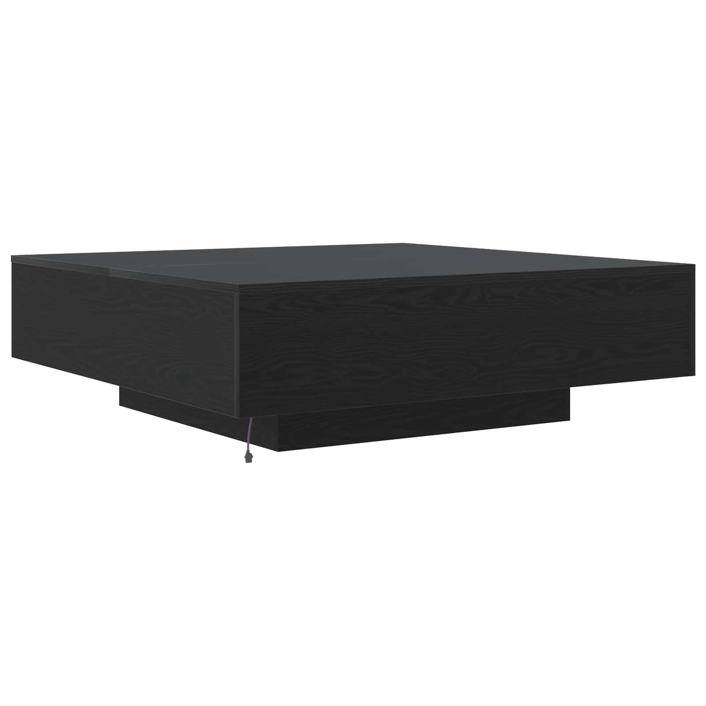 Salontafel Zwart Eiken 100 x 100 x 31 cm Bewerkt hout is nu te koop bij PeponiXL, paradijselijk wonen!