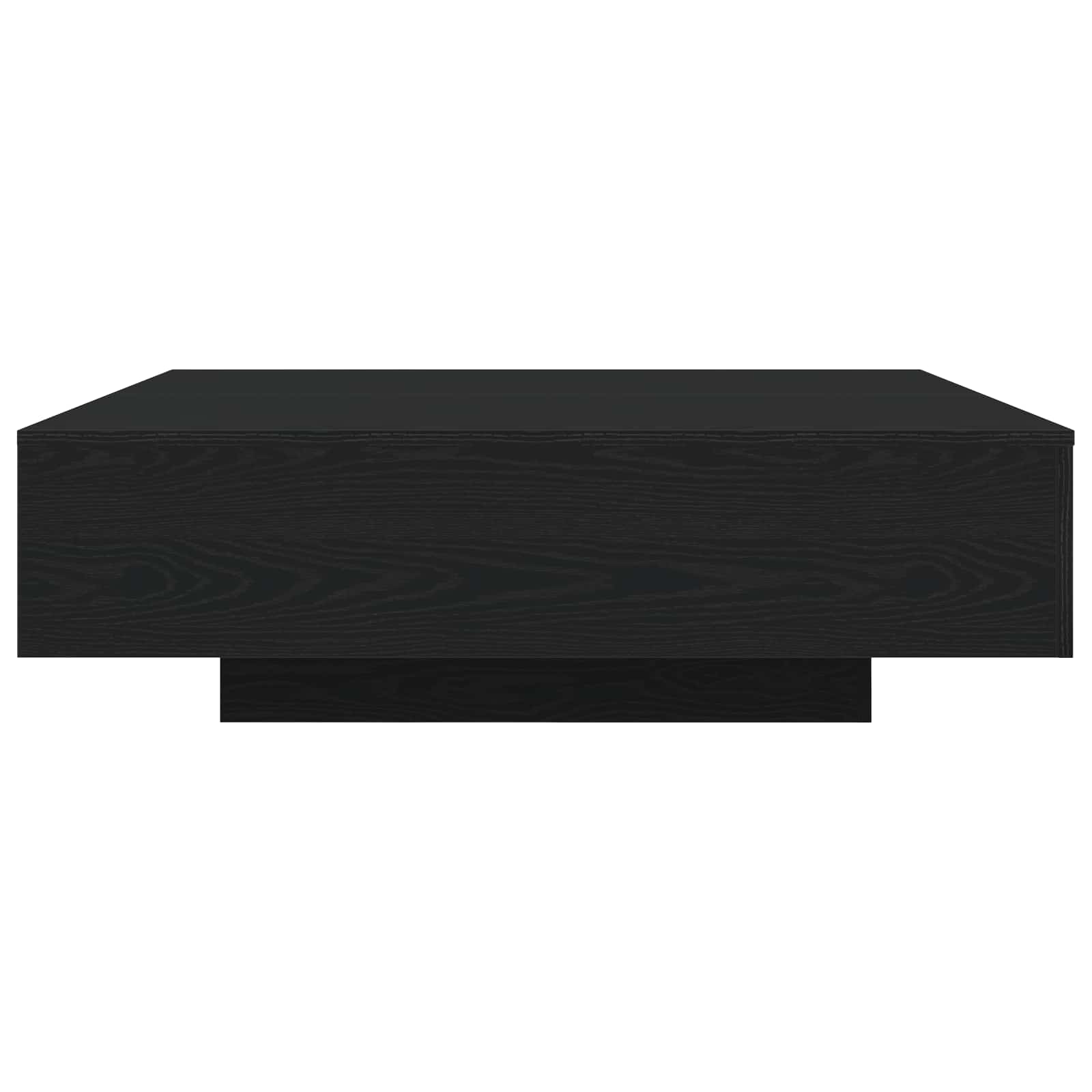 Salontafel Zwart Eiken 100 x 100 x 31 cm Bewerkt hout is nu te koop bij PeponiXL, paradijselijk wonen!