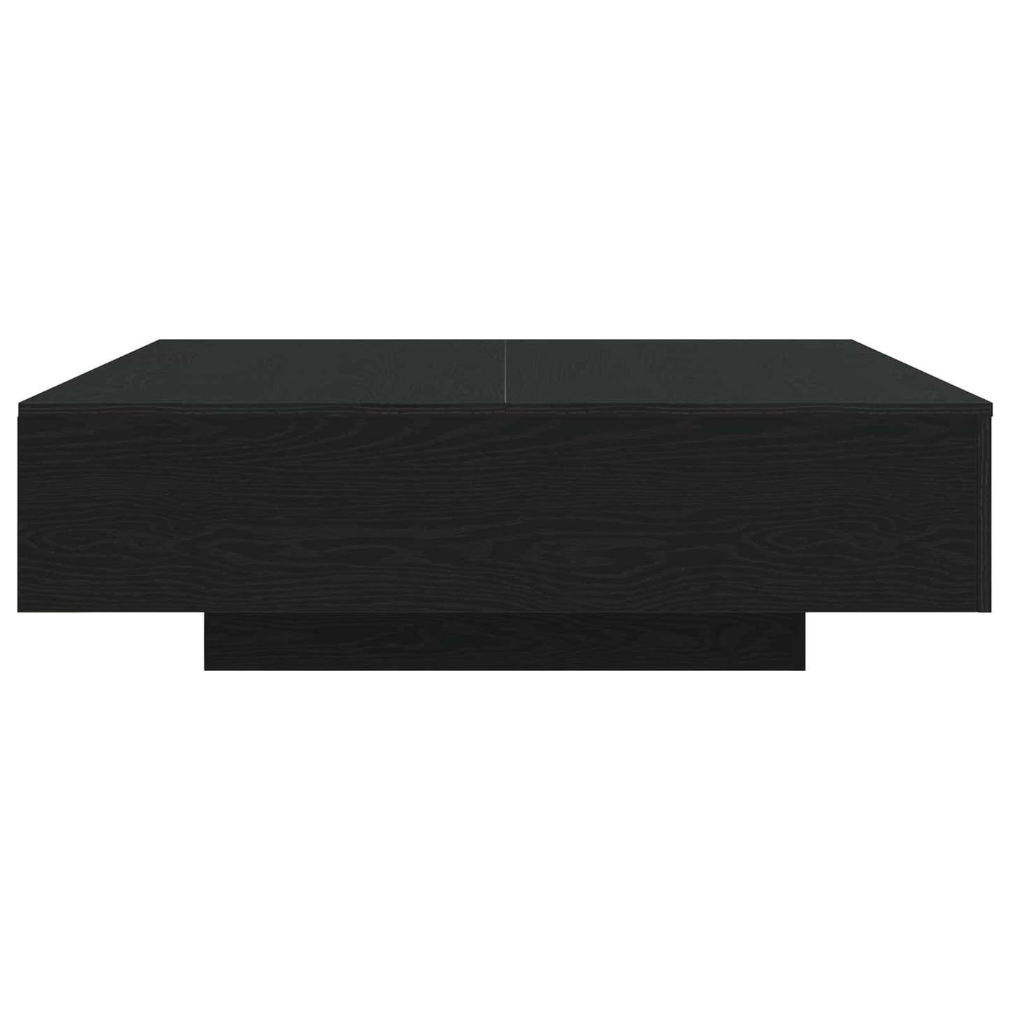 Salontafel Zwart Eiken 100 x 100 x 31 cm Bewerkt hout is nu te koop bij PeponiXL, paradijselijk wonen!