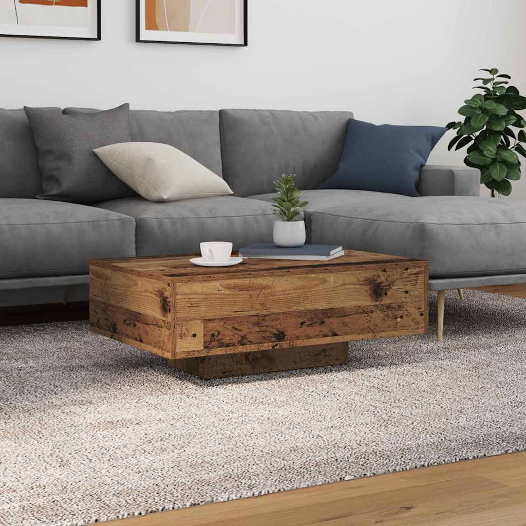 Salontafel Oudhout 85 x 55 x 31 cm Bewerkt hout is nu te koop bij PeponiXL, paradijselijk wonen!
