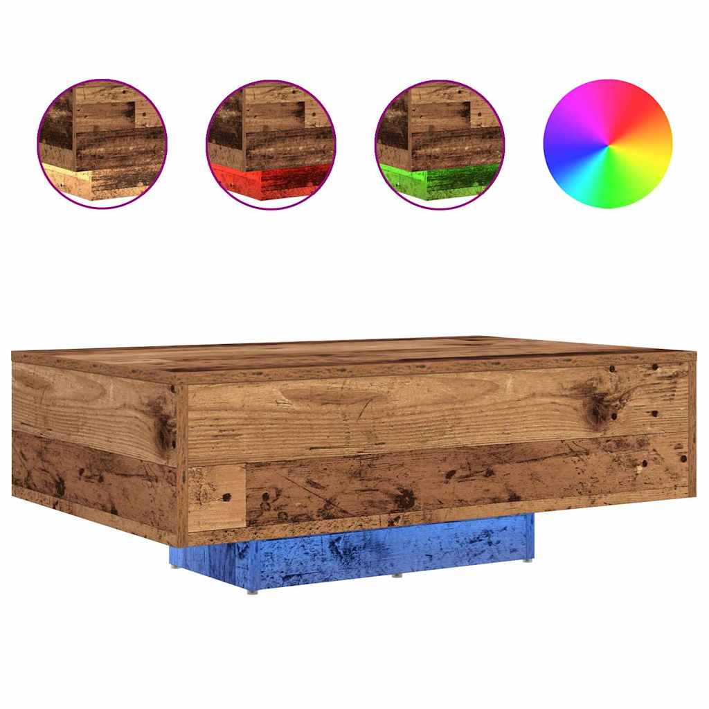 Salontafel Oudhout 85 x 55 x 31 cm Bewerkt hout is nu te koop bij PeponiXL, paradijselijk wonen!