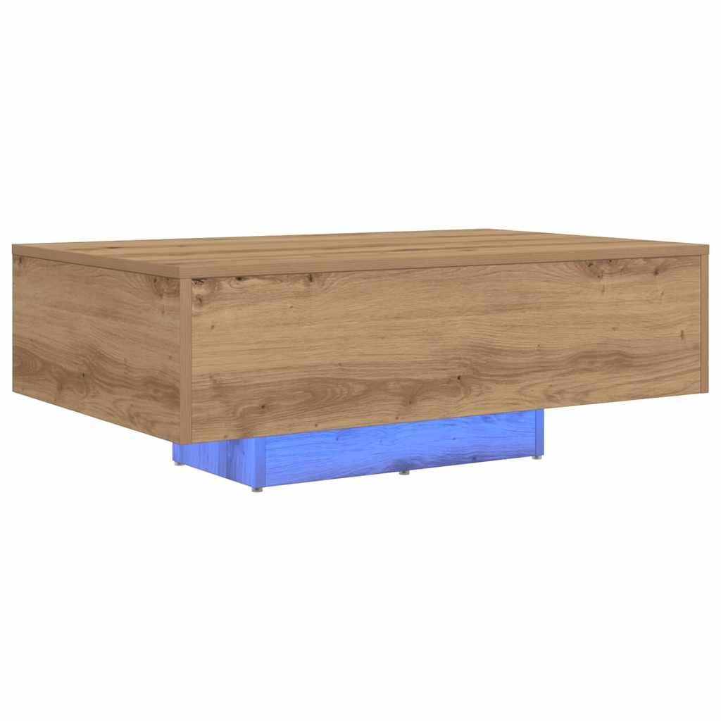 Salontafel Artisan Eiken 85 x 55 x 31 cm Bewerkt hout is nu te koop bij PeponiXL, paradijselijk wonen!