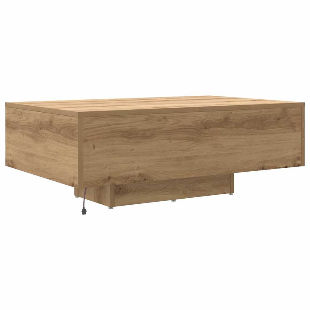 Salontafel Artisan Eiken 85 x 55 x 31 cm Bewerkt hout is nu te koop bij PeponiXL, paradijselijk wonen!