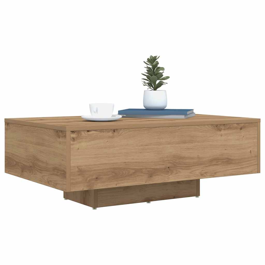 Salontafel Artisan Eiken 85 x 55 x 31 cm Bewerkt hout is nu te koop bij PeponiXL, paradijselijk wonen!