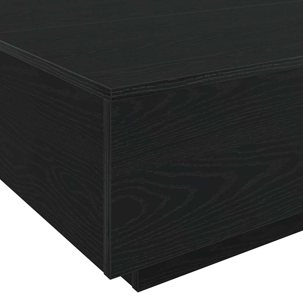 Salontafel Zwart Eiken 85 x 55 x 31 cm Bewerkt hout is nu te koop bij PeponiXL, paradijselijk wonen!