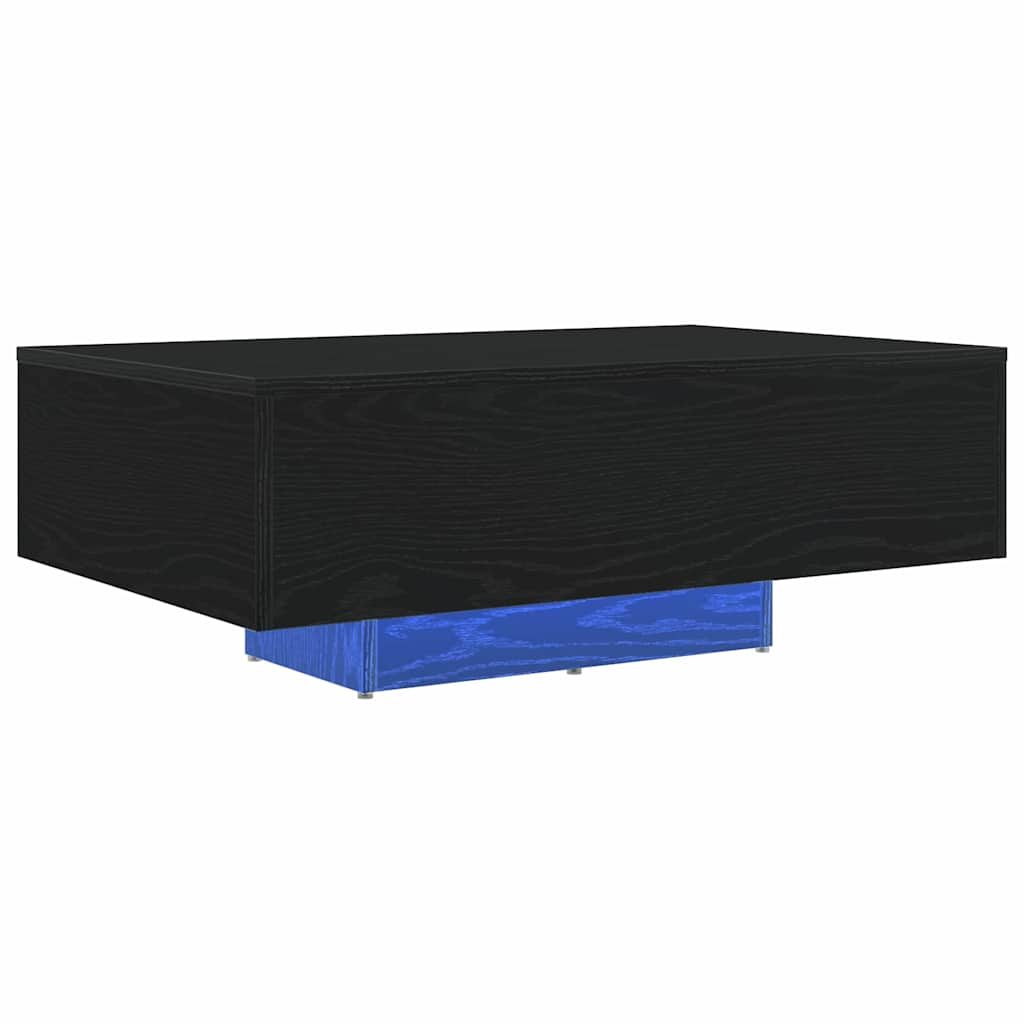 Salontafel Zwart Eiken 85 x 55 x 31 cm Bewerkt hout is nu te koop bij PeponiXL, paradijselijk wonen!