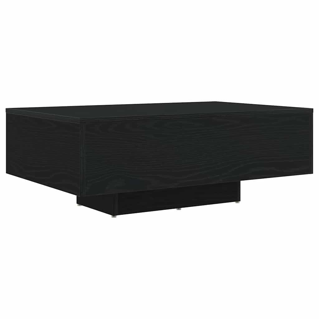 Salontafel Zwart Eiken 85 x 55 x 31 cm Bewerkt hout is nu te koop bij PeponiXL, paradijselijk wonen!
