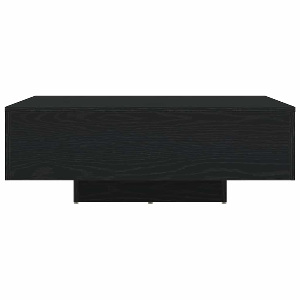 Salontafel Zwart Eiken 85 x 55 x 31 cm Bewerkt hout is nu te koop bij PeponiXL, paradijselijk wonen!