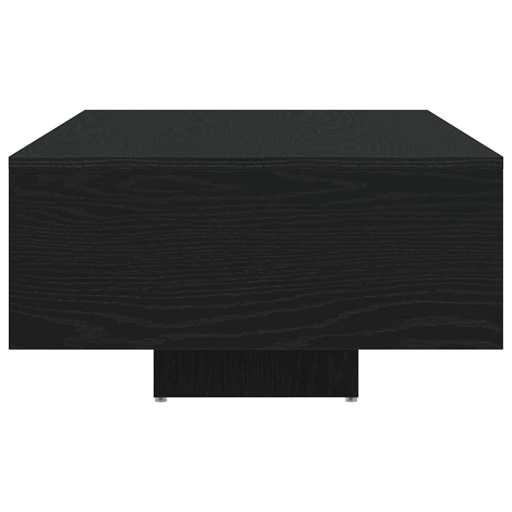 Salontafel Zwart Eiken 85 x 55 x 31 cm Bewerkt hout is nu te koop bij PeponiXL, paradijselijk wonen!