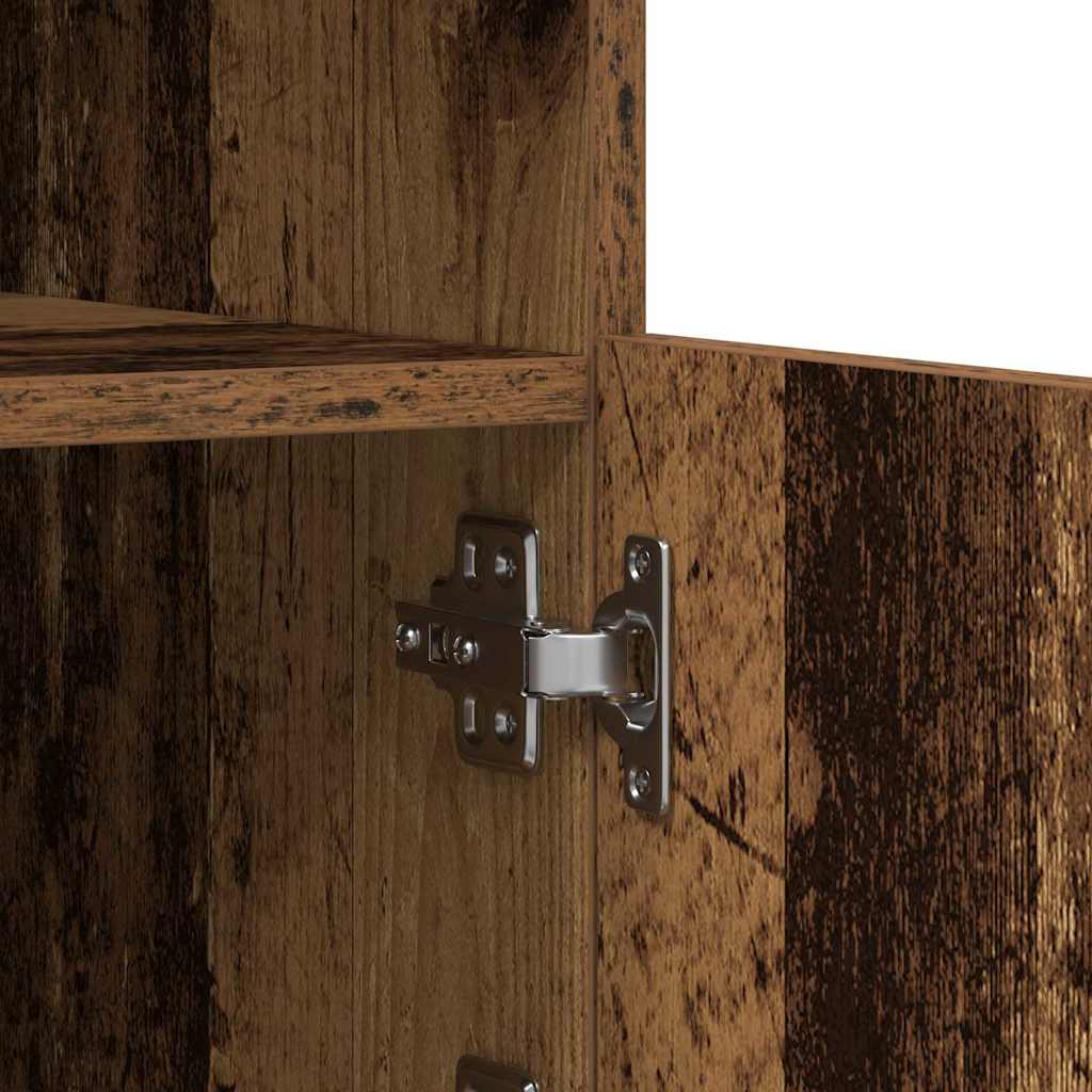 LED Sideboard Bruin 60,5 x 37 x 67 cm Bewerkt hout is nu te koop bij PeponiXL, paradijselijk wonen!