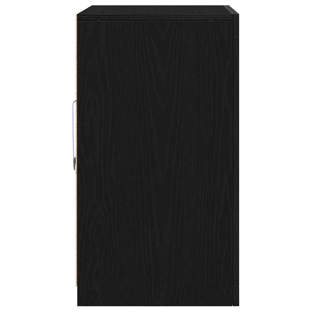 LED Sideboard Zwart 60,5 x 37 x 67 cm Bewerkt hout is nu te koop bij PeponiXL, paradijselijk wonen!