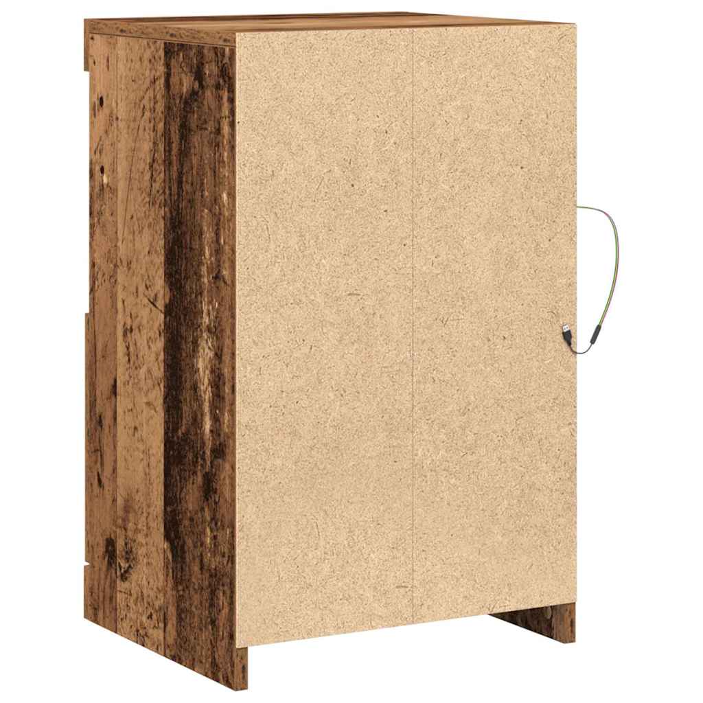 LED Sideboard 2 pcs Oudhout 41 x 37 x 67 cm Bewerkt hout is nu te koop bij PeponiXL, paradijselijk wonen!