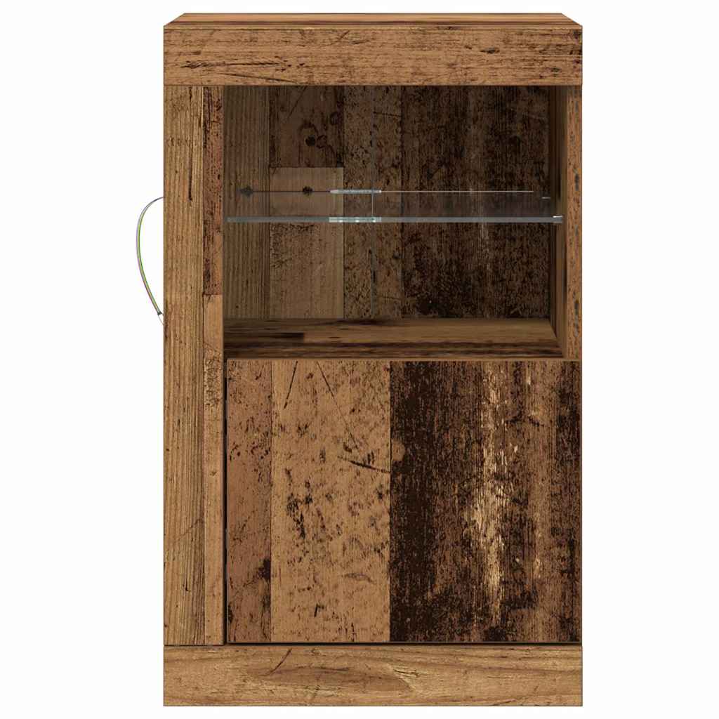 LED Sideboard 2 pcs Oudhout 41 x 37 x 67 cm Bewerkt hout is nu te koop bij PeponiXL, paradijselijk wonen!