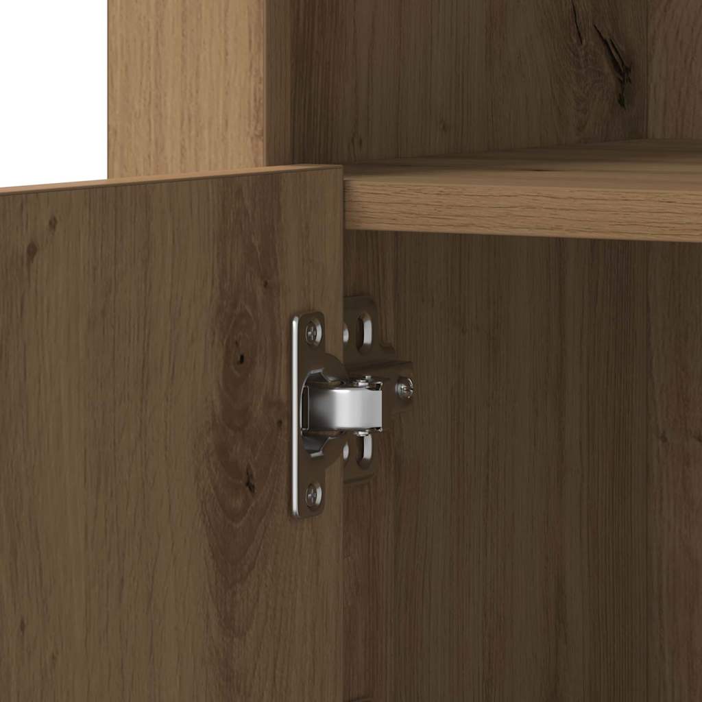 LED Sideboard 2 pcs Artisan Eiken 41 x 37 x 67 cm Bewerkt hout is nu te koop bij PeponiXL, paradijselijk wonen!