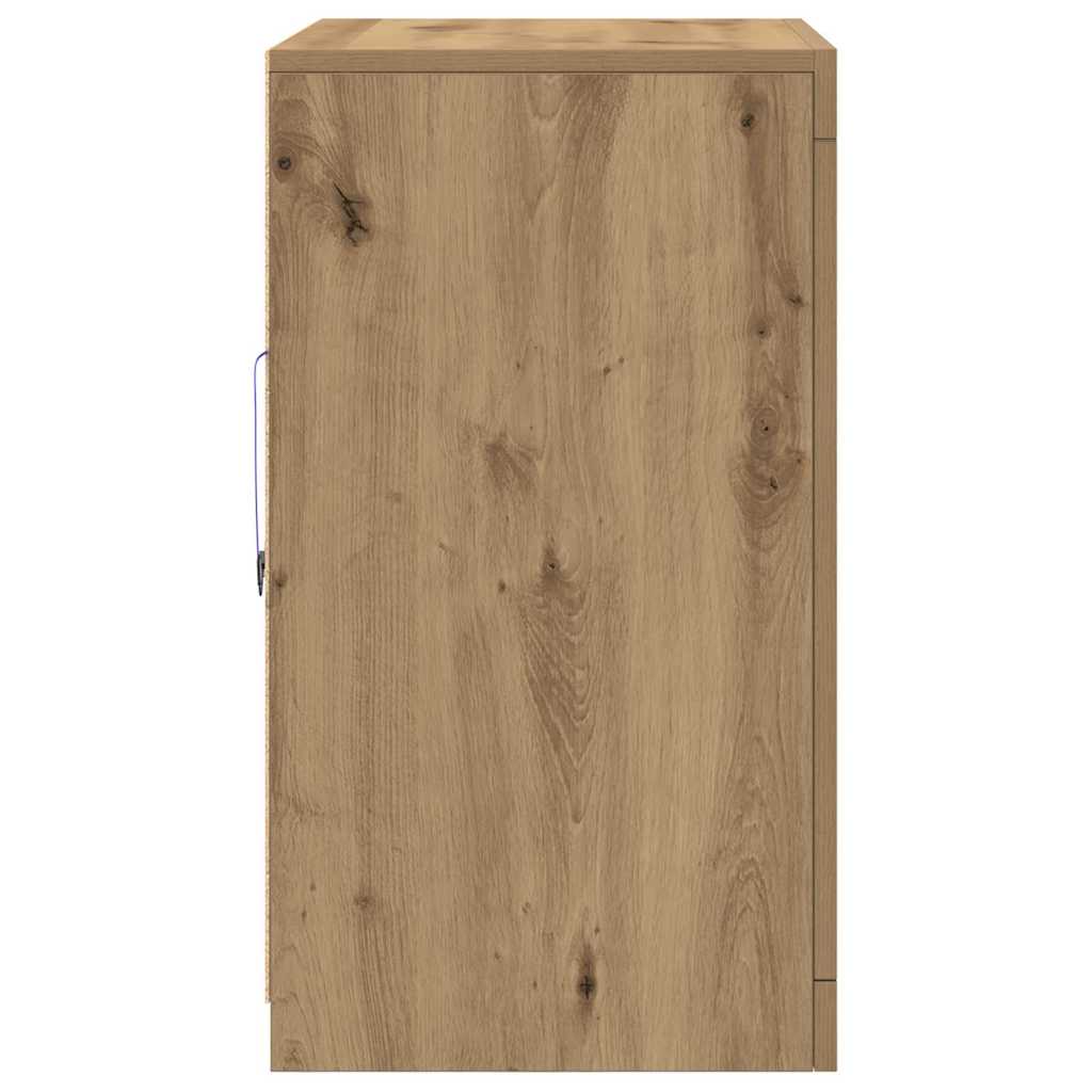 LED Sideboard 2 pcs Artisan Eiken 41 x 37 x 67 cm Bewerkt hout is nu te koop bij PeponiXL, paradijselijk wonen!