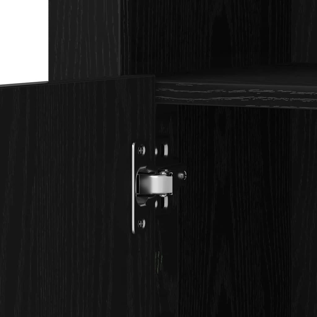 LED Sideboard 2 pcs Zwart Eiken 41 x 37 x 67 cm Bewerkt hout is nu te koop bij PeponiXL, paradijselijk wonen!