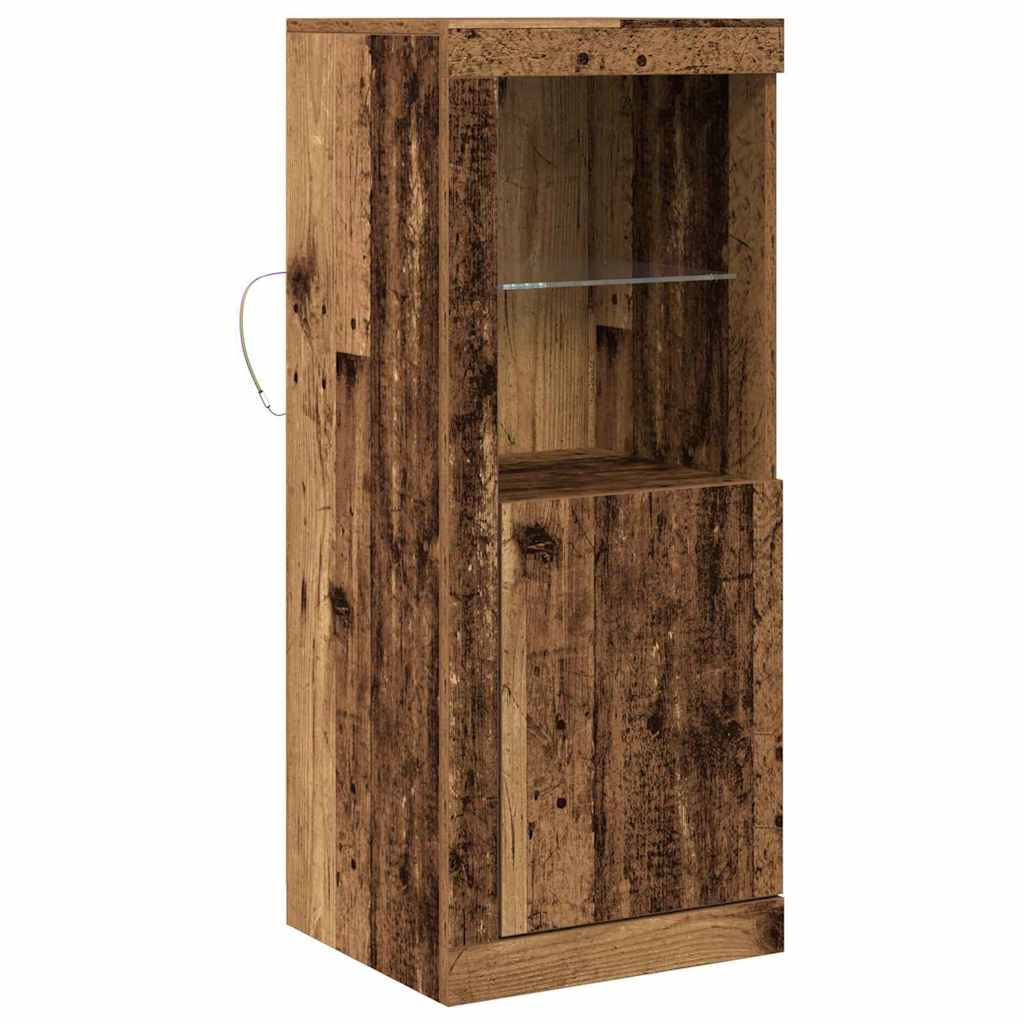 LED Sideboard Bruin 41 x 37 x 100 cm Bewerkt hout is nu te koop bij PeponiXL, paradijselijk wonen!