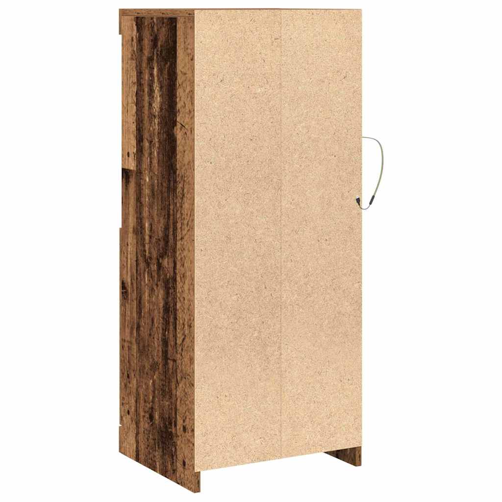 LED Sideboard Bruin 41 x 37 x 100 cm Bewerkt hout is nu te koop bij PeponiXL, paradijselijk wonen!