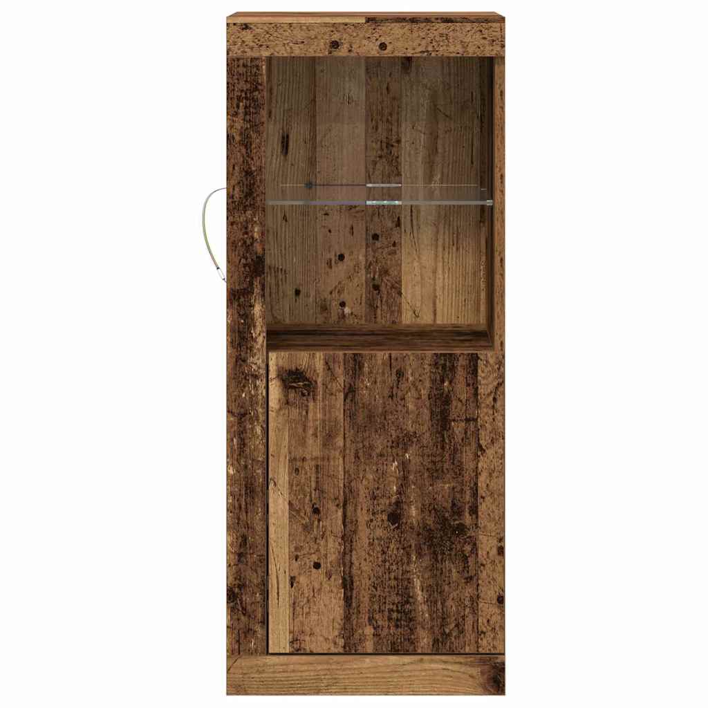 LED Sideboard Bruin 41 x 37 x 100 cm Bewerkt hout is nu te koop bij PeponiXL, paradijselijk wonen!
