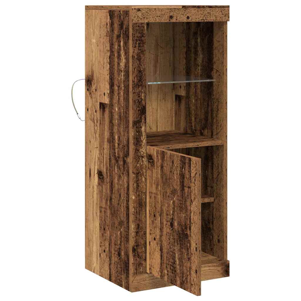 LED Sideboard Bruin 41 x 37 x 100 cm Bewerkt hout is nu te koop bij PeponiXL, paradijselijk wonen!