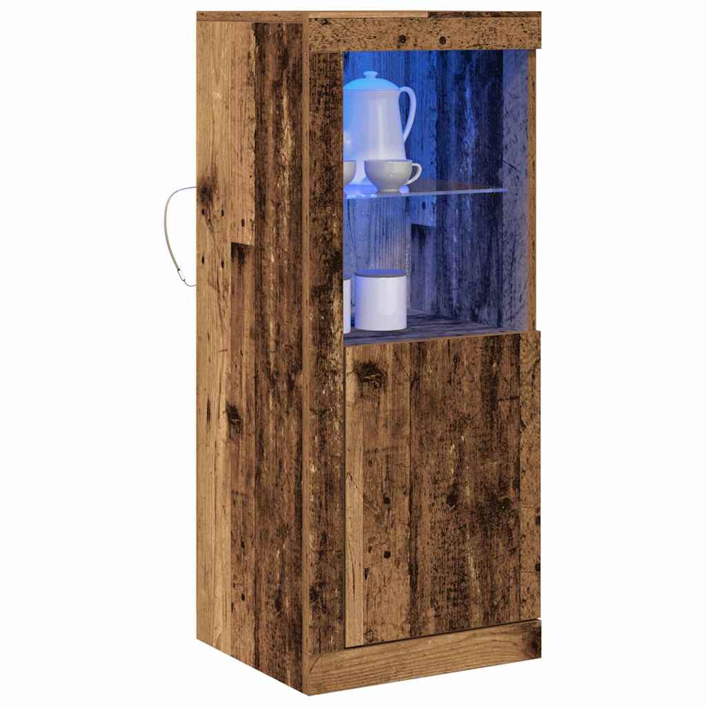 LED Sideboard Bruin 41 x 37 x 100 cm Bewerkt hout is nu te koop bij PeponiXL, paradijselijk wonen!