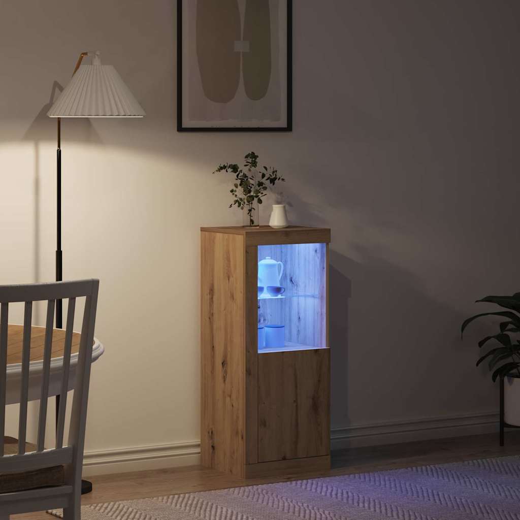 LED Sideboard Bruin 41 x 37 x 100 cm Bewerkt hout is nu te koop bij PeponiXL, paradijselijk wonen!