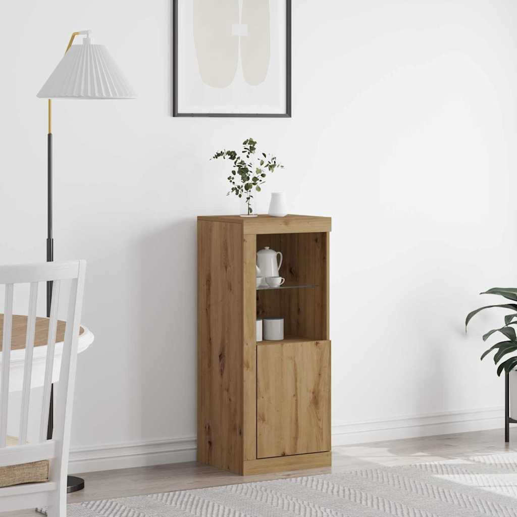 LED Sideboard Bruin 41 x 37 x 100 cm Bewerkt hout is nu te koop bij PeponiXL, paradijselijk wonen!