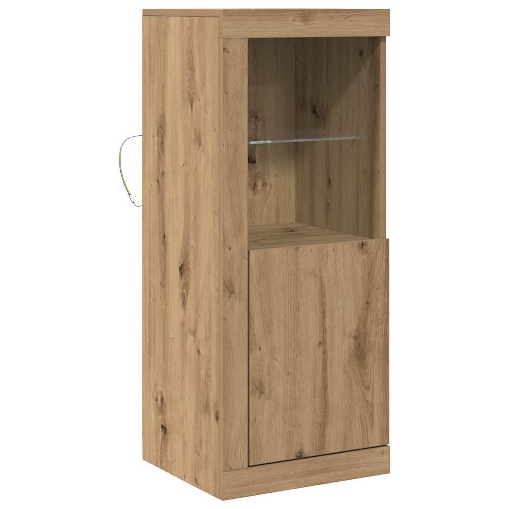 LED Sideboard Bruin 41 x 37 x 100 cm Bewerkt hout is nu te koop bij PeponiXL, paradijselijk wonen!