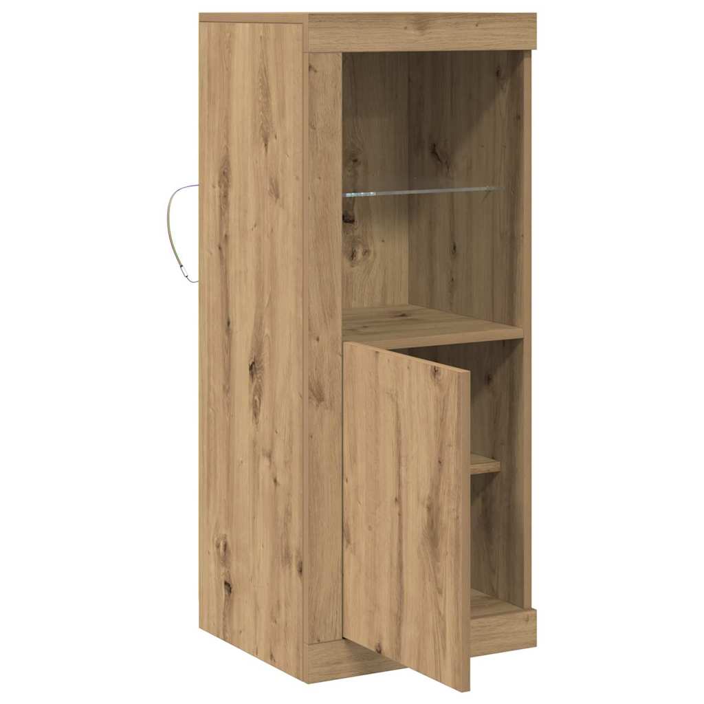LED Sideboard Bruin 41 x 37 x 100 cm Bewerkt hout is nu te koop bij PeponiXL, paradijselijk wonen!