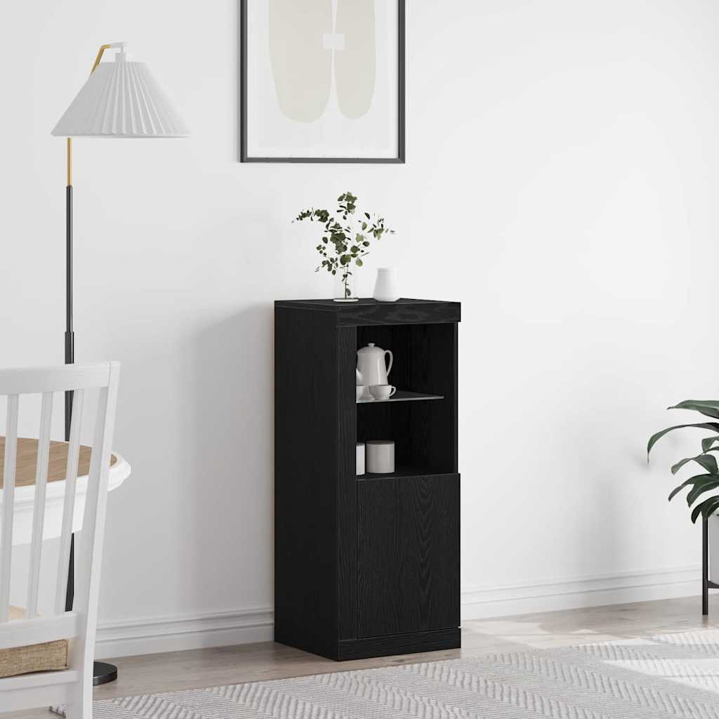 LED Sideboard Zwart 41 x 37 x 100 cm Bewerkt hout is nu te koop bij PeponiXL, paradijselijk wonen!