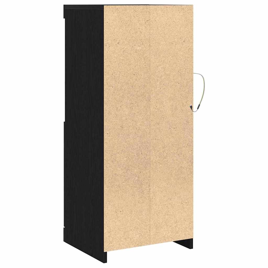 LED Sideboard Zwart 41 x 37 x 100 cm Bewerkt hout is nu te koop bij PeponiXL, paradijselijk wonen!