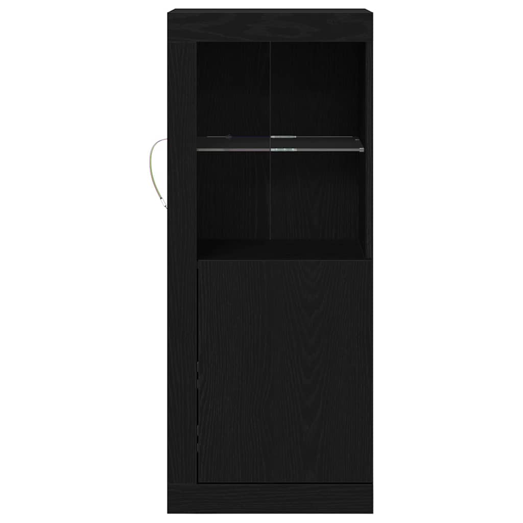 LED Sideboard Zwart 41 x 37 x 100 cm Bewerkt hout is nu te koop bij PeponiXL, paradijselijk wonen!