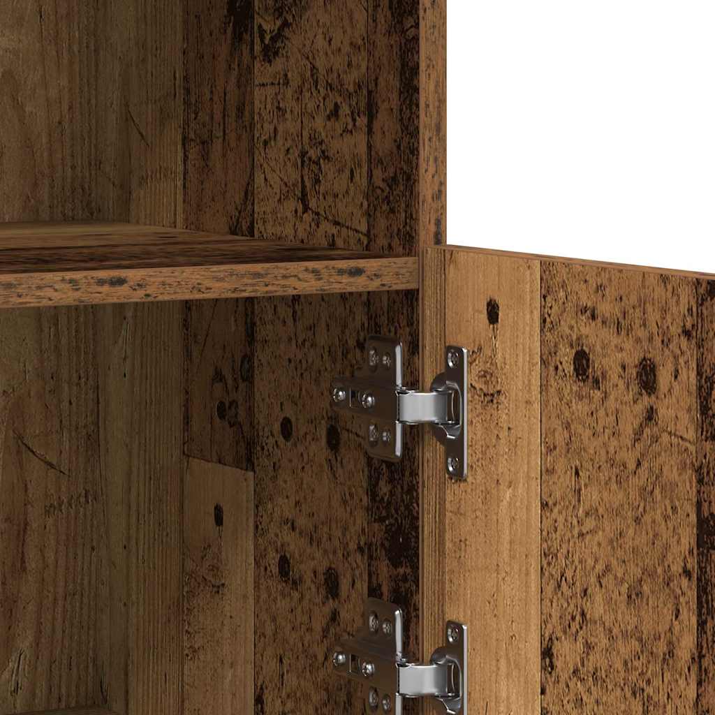 LED Sideboard Bruin 81 x 37 x 66,5 cm Bewerkt hout is nu te koop bij PeponiXL, paradijselijk wonen!