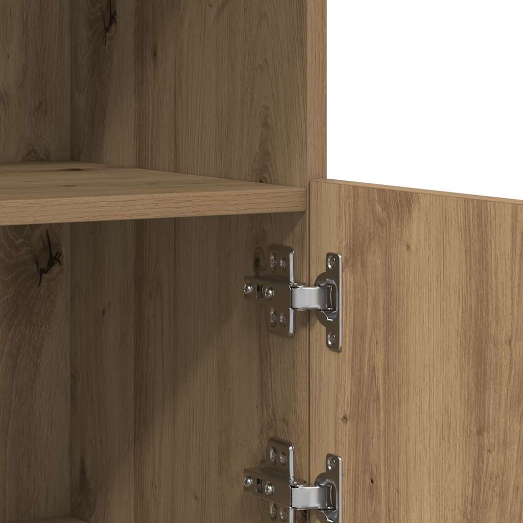 LED Sideboard Bruin 81 x 37 x 66,5 cm Bewerkt hout is nu te koop bij PeponiXL, paradijselijk wonen!