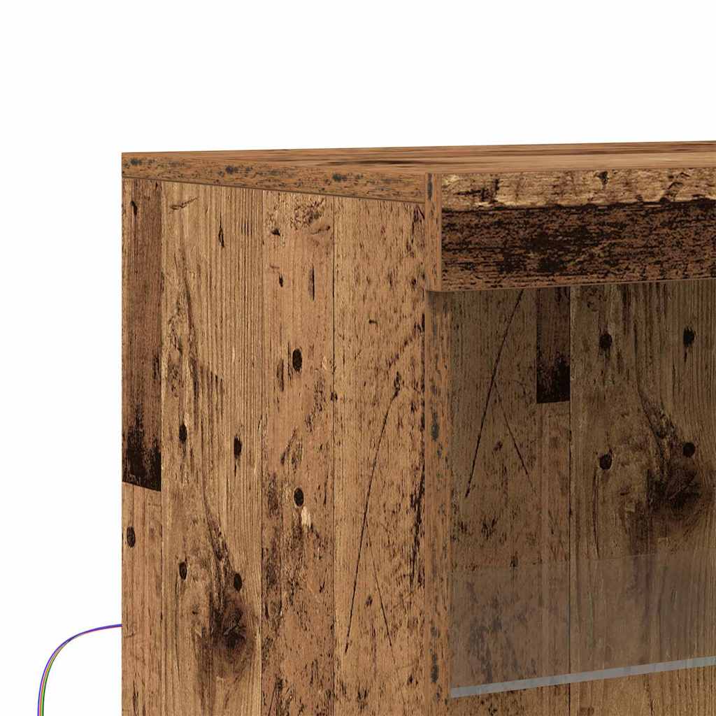 LED Sideboard Bruin 60 x 37 x 100 cm Bewerkt hout is nu te koop bij PeponiXL, paradijselijk wonen!