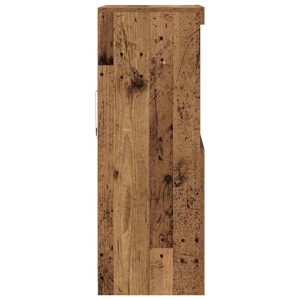 LED Sideboard Bruin 60 x 37 x 100 cm Bewerkt hout is nu te koop bij PeponiXL, paradijselijk wonen!
