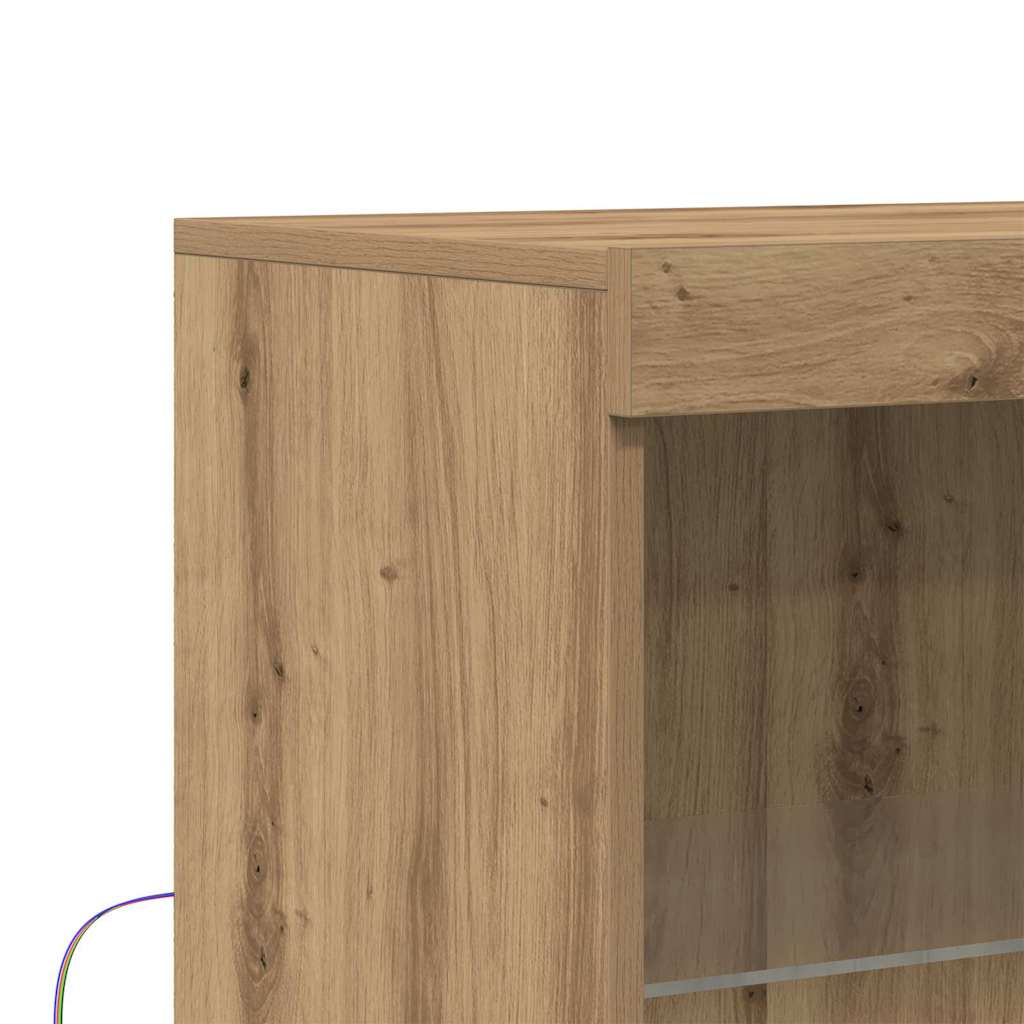 LED Sideboard Bruin 60 x 37 x 100 cm Bewerkt hout is nu te koop bij PeponiXL, paradijselijk wonen!