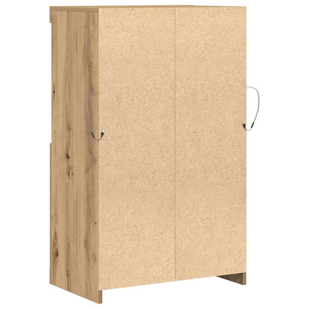 LED Sideboard Bruin 60 x 37 x 100 cm Bewerkt hout is nu te koop bij PeponiXL, paradijselijk wonen!