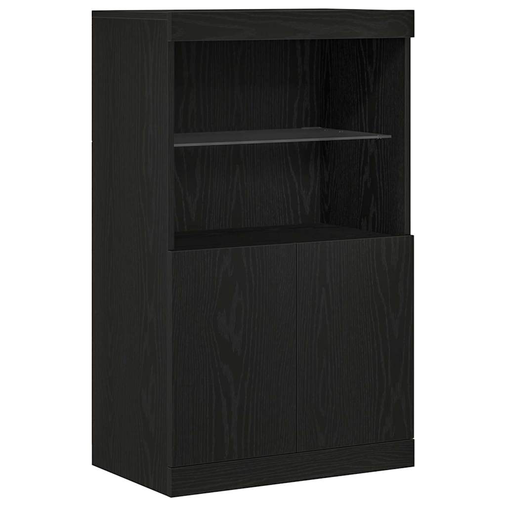 LED Sideboard Zwart 60 x 37 x 100 cm Bewerkt hout is nu te koop bij PeponiXL, paradijselijk wonen!