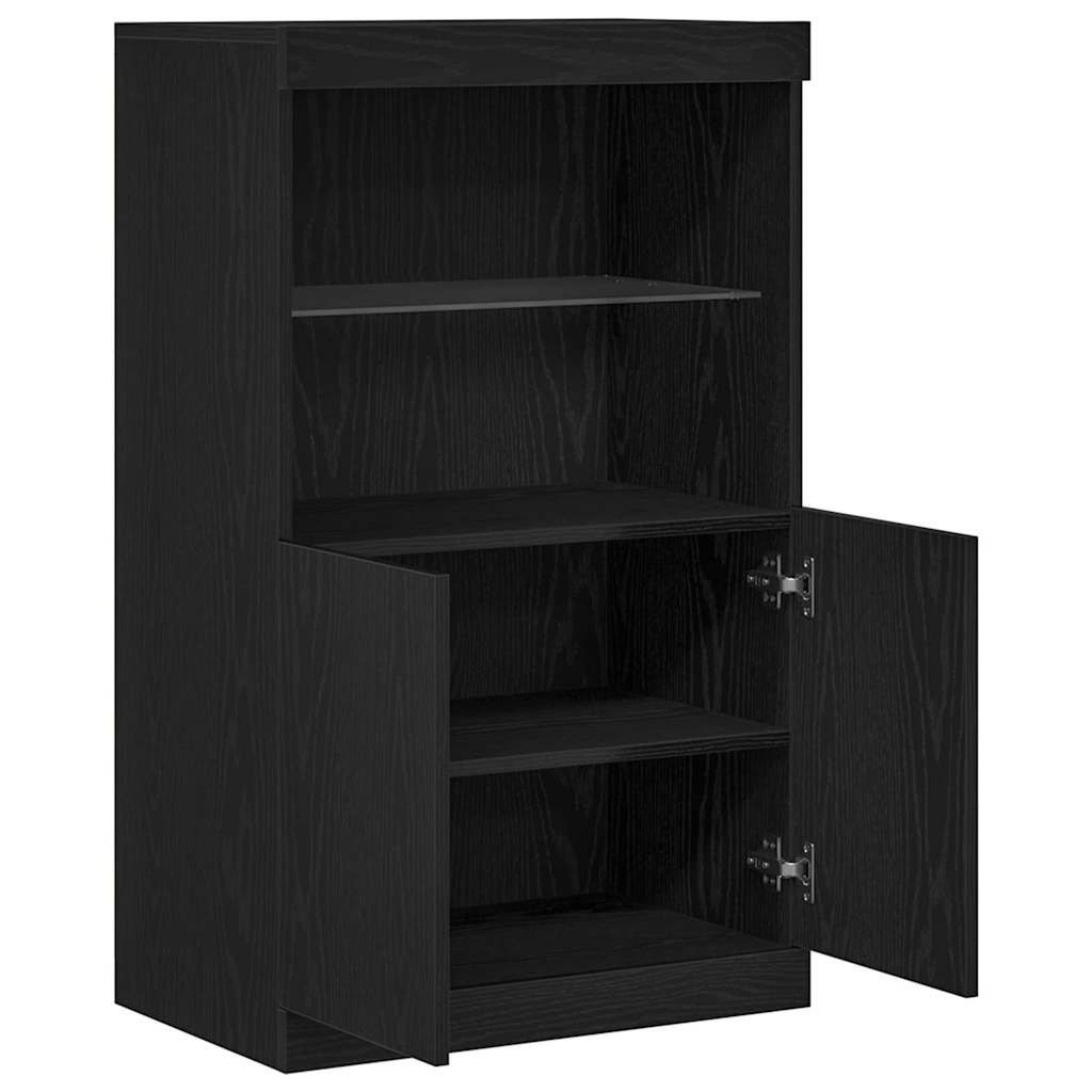 LED Sideboard Zwart 60 x 37 x 100 cm Bewerkt hout is nu te koop bij PeponiXL, paradijselijk wonen!