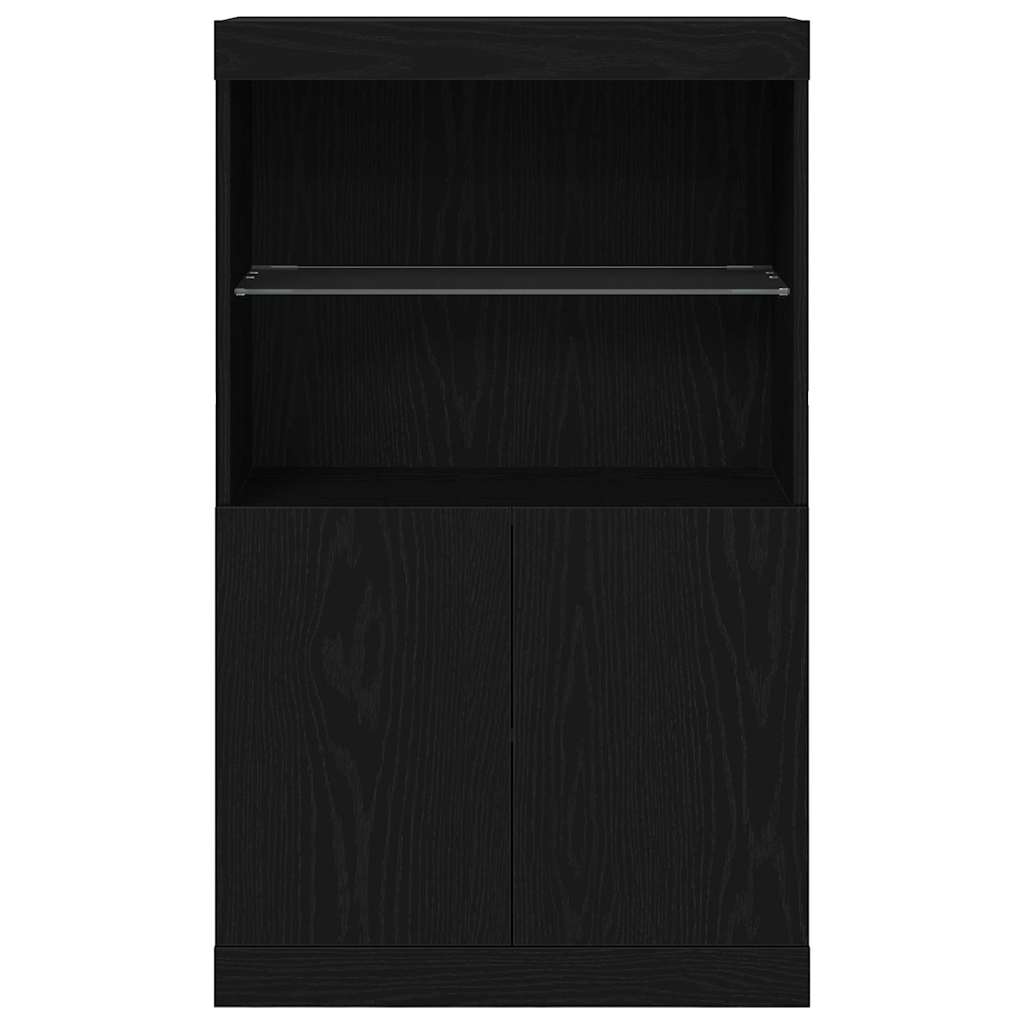 LED Sideboard Zwart 60 x 37 x 100 cm Bewerkt hout is nu te koop bij PeponiXL, paradijselijk wonen!