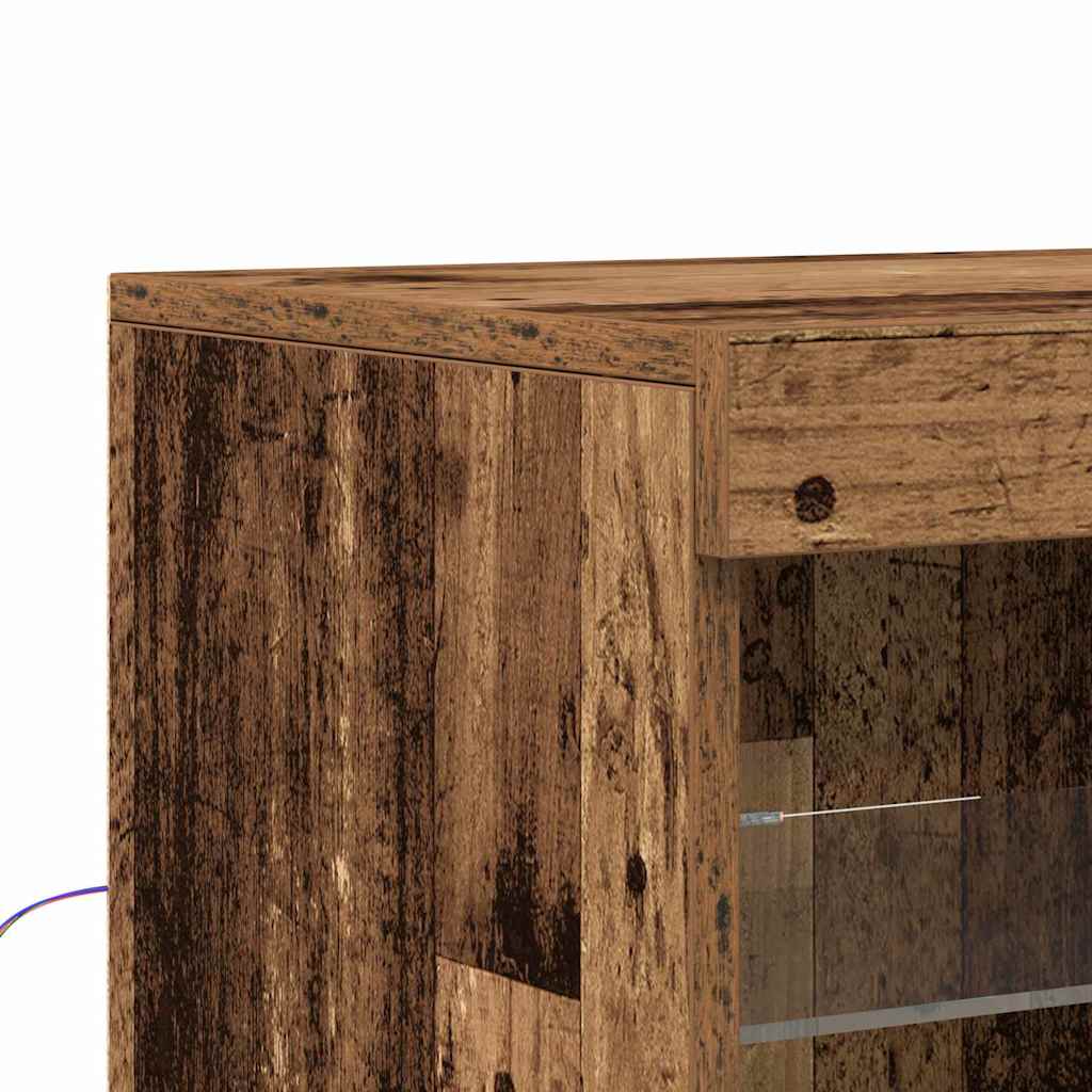 LED Sideboard Oudhout 41 x 37 x 100 cm Bewerkt hout is nu te koop bij PeponiXL, paradijselijk wonen!