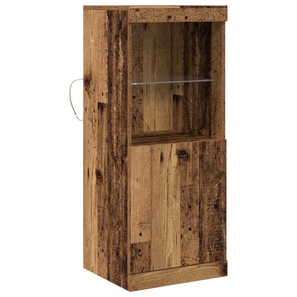 LED Sideboard Oudhout 41 x 37 x 100 cm Bewerkt hout is nu te koop bij PeponiXL, paradijselijk wonen!