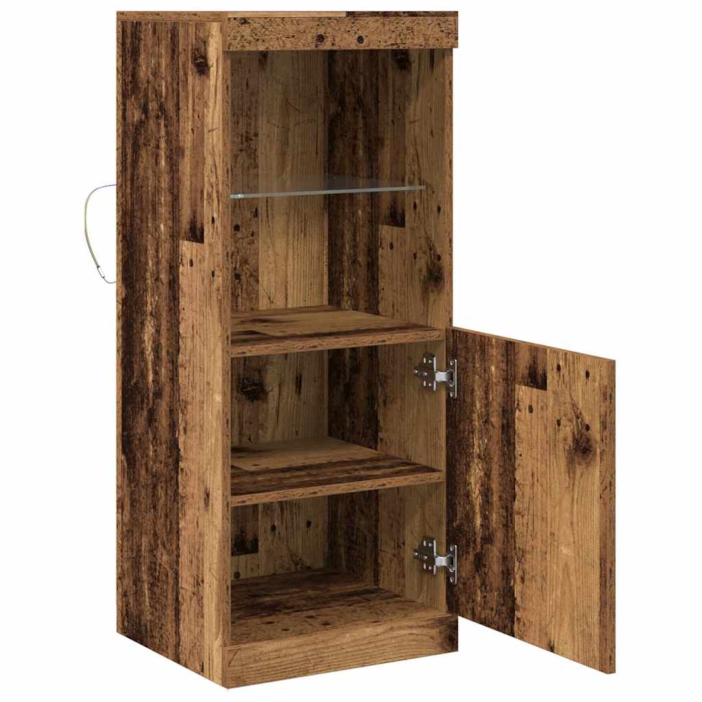 LED Sideboard Oudhout 41 x 37 x 100 cm Bewerkt hout is nu te koop bij PeponiXL, paradijselijk wonen!