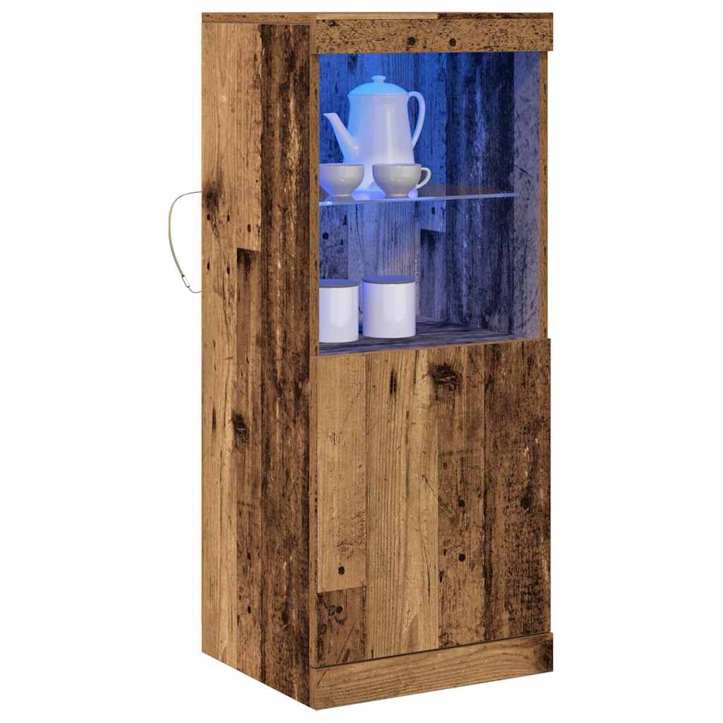 LED Sideboard Oudhout 41 x 37 x 100 cm Bewerkt hout is nu te koop bij PeponiXL, paradijselijk wonen!